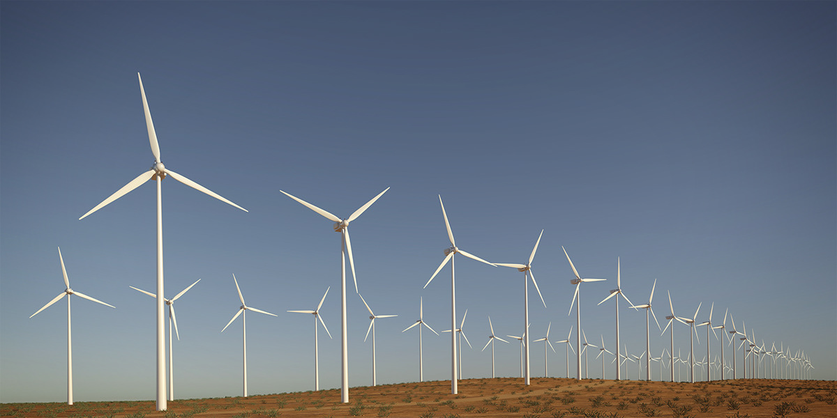 Green Energy wind solar Sun future Nature CG blender Turbine Plant
