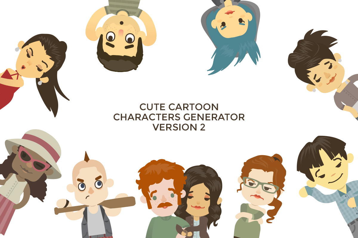 Free 400 Cute Cartoon Avatar and Character Generator on Behance