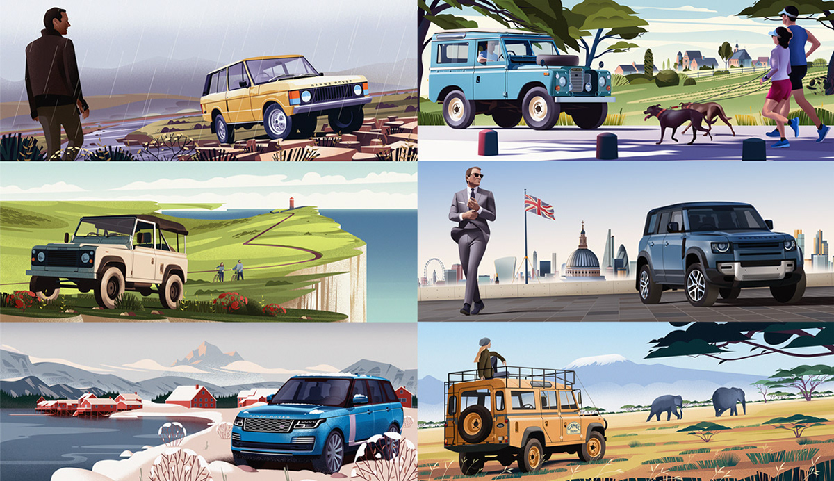 automobile brand identity car Land Rover range rover