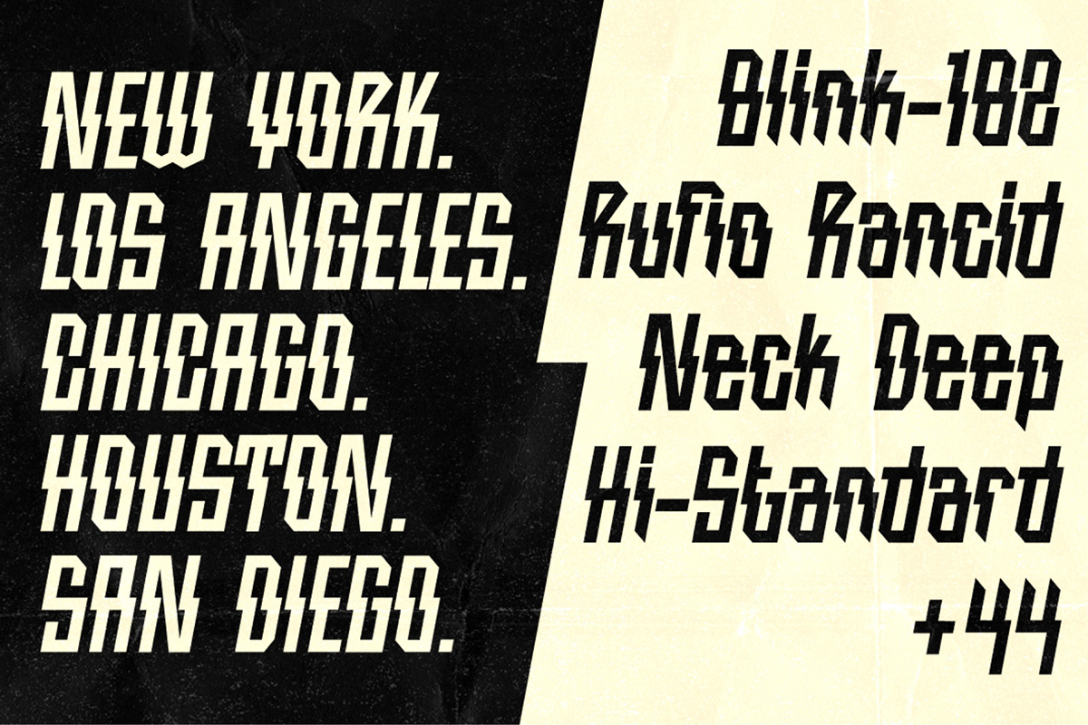 font Typeface type typography   grunge 80s metal rock band punk