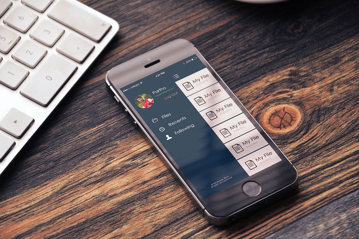 mediafire app mobile redesign concept UI design