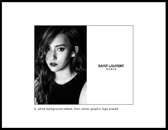 Adobe Portfolio saint laurent campaign advertisement Adobe Photoshop black and white Fashion Advertisement Process Book