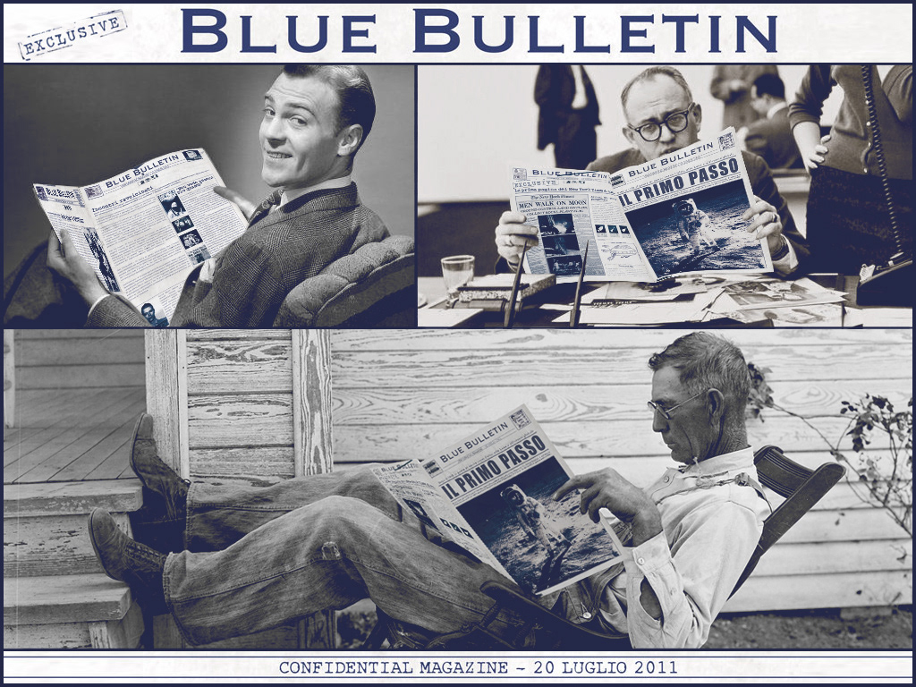 Blue Bulletin magazine confidential nasa vintage ground control ground control UFO Space  fanzine blue 60's