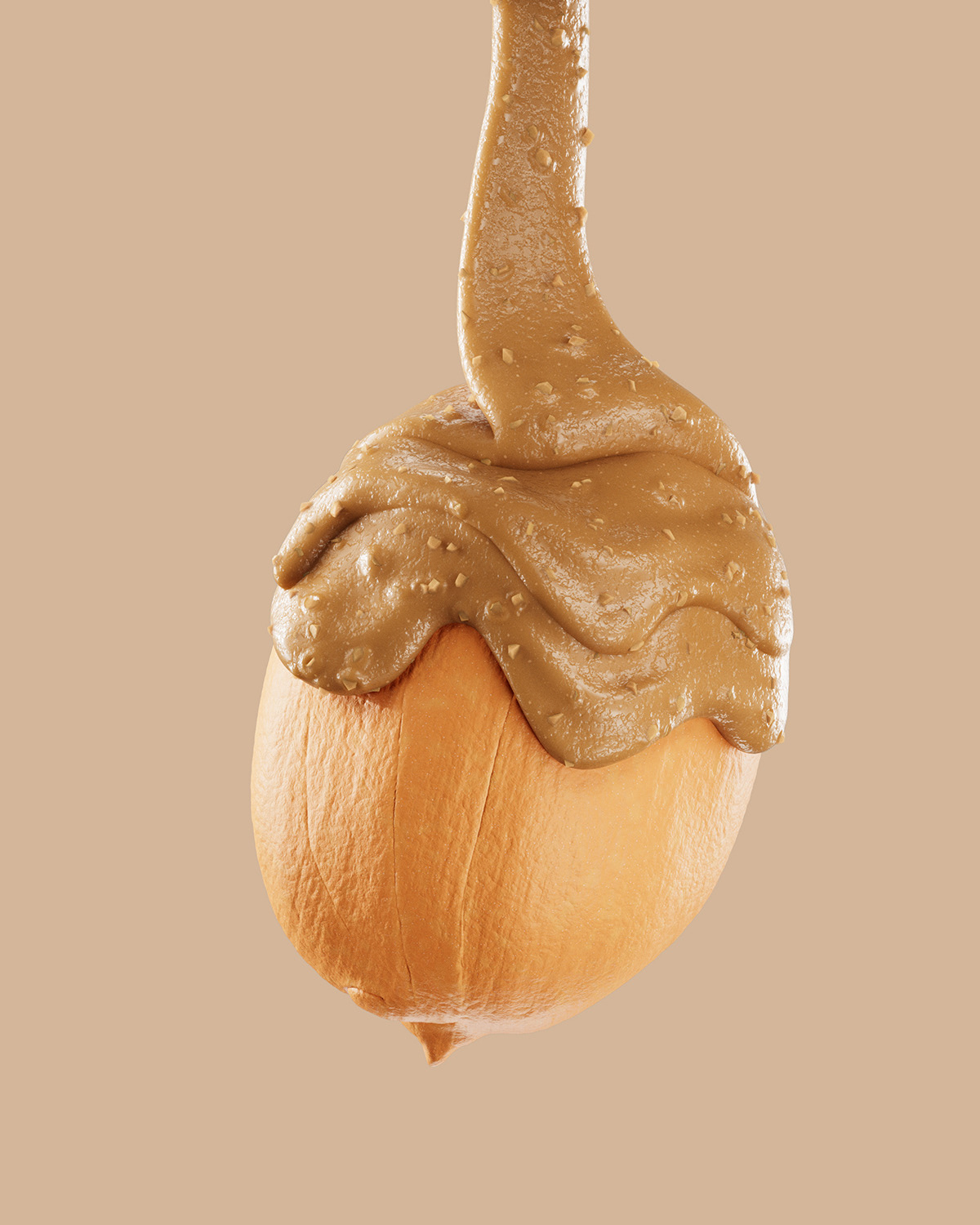 peanut butter peanut Packaging product design  3D Render 3ds max splash Liquid honney