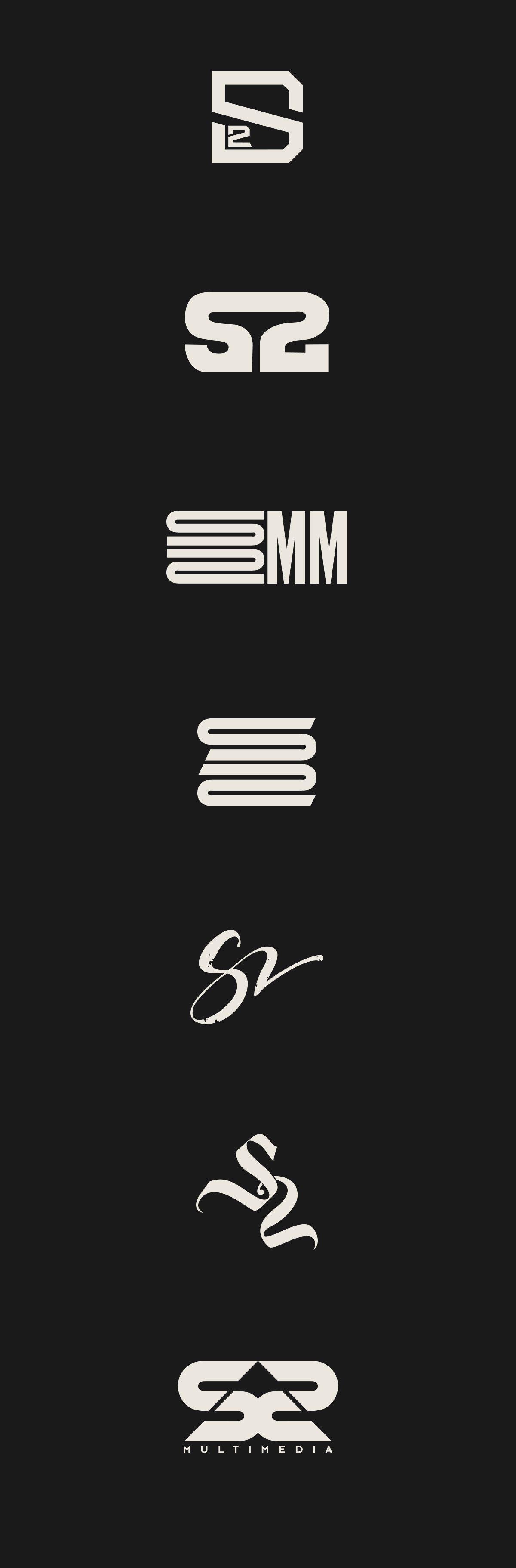 logo branding  Icon icon design  Logo Design S2 creative agency identity visual identity Multimedia 