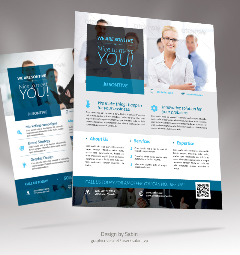 business flyer corporate flyer Multipurpose ads advertisements clean magazine Consulting creative modern a4 letter advert company