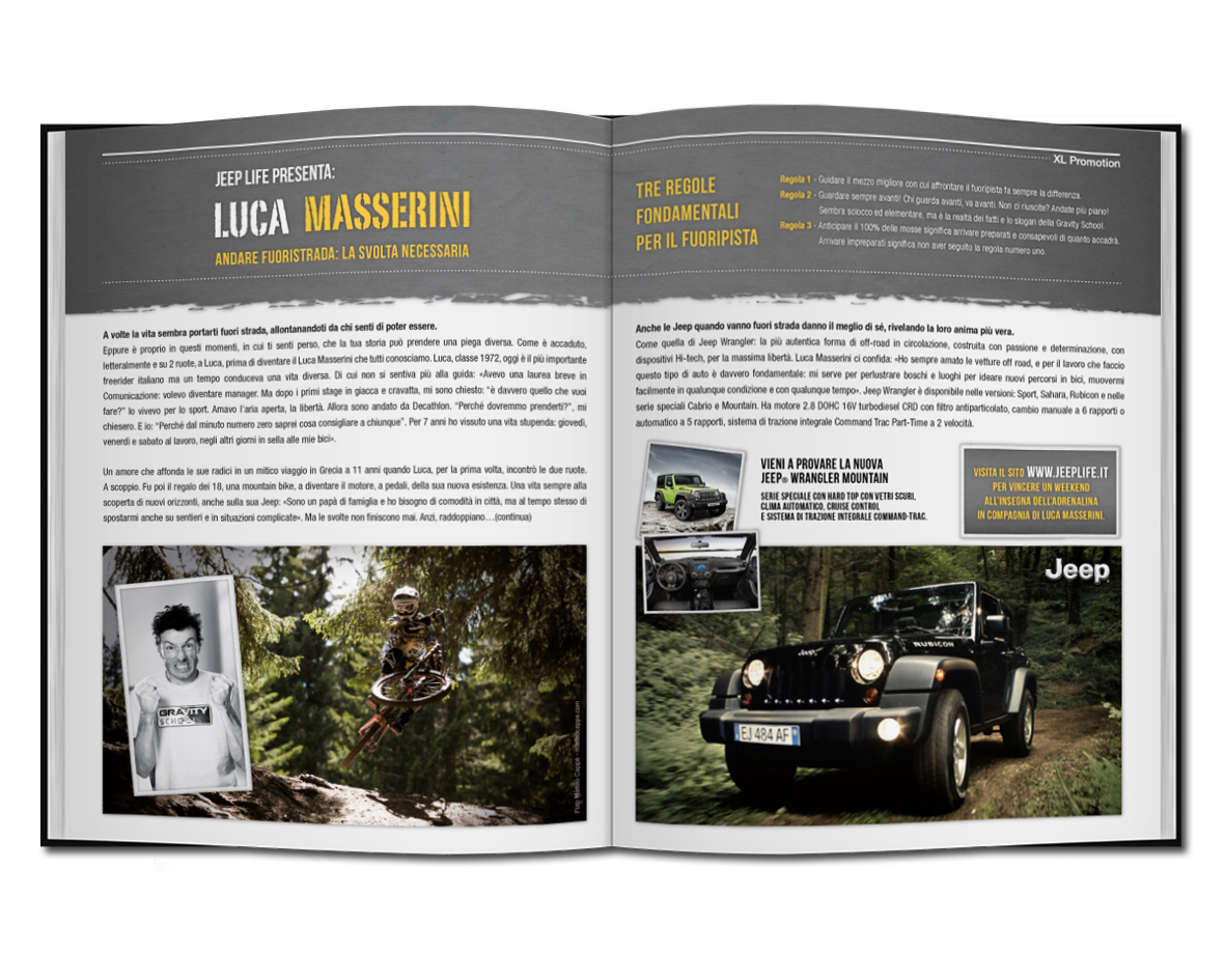 jeep  multimedia ADV press advertorial car store tv Radio magazine Wrangler Grand Cherokee jeep life Website