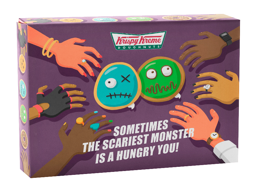 Halloween Donuts Packaging gif zombie donut
