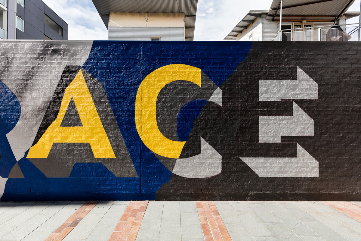 Mural typography   Street Art  type painting   letters