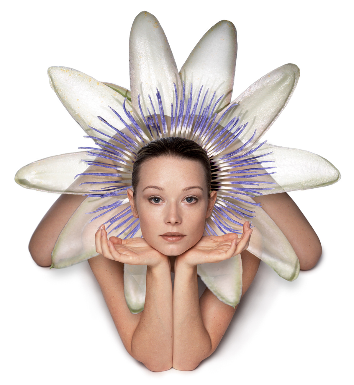 Flowers passionflower Beautiful woman flower beauty