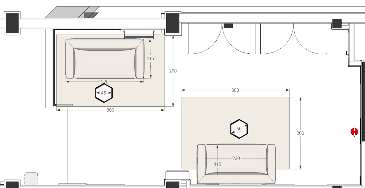 interior design  visualization 3D SketchUP modern kare furniture