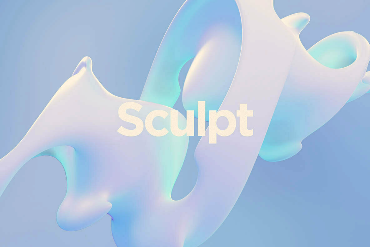 3D complex cyclone digital forms fractal movement revolution sculpture shape