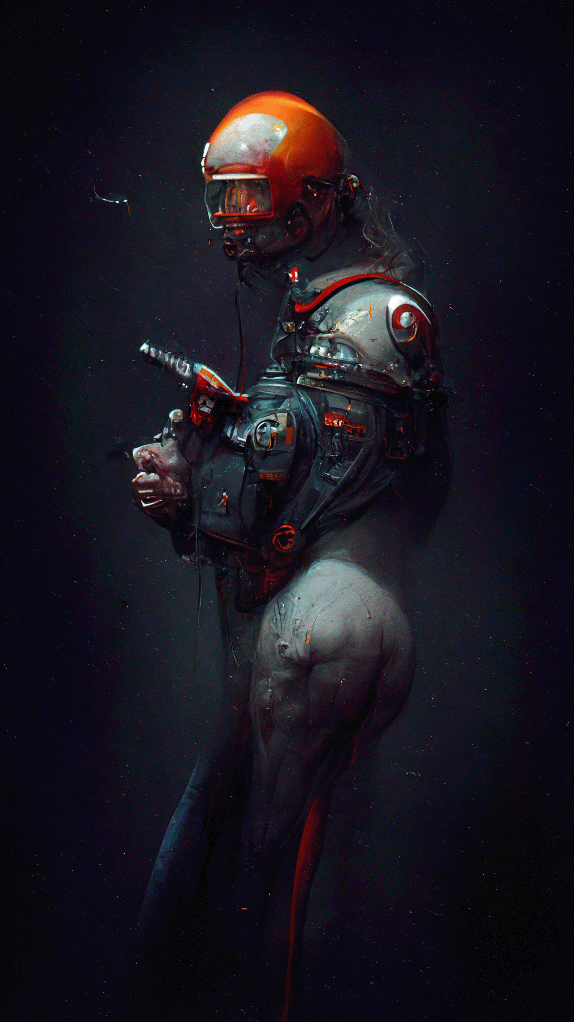 ai character art Character design  concept art Cyberpunk Cyborg Digital Art  midjourney Scifi scifi character 