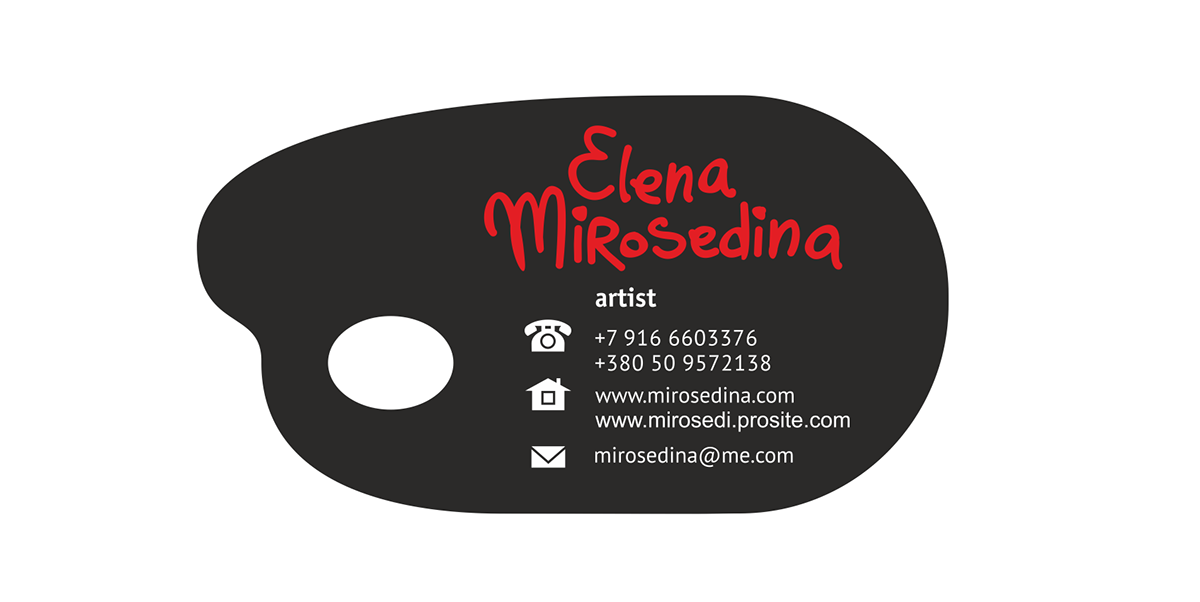 business card mirosedina artist palette