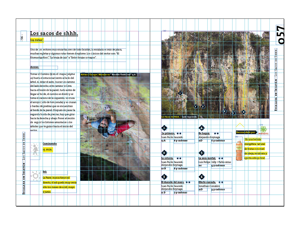 Nature climbing Guide Booklet mexico explore adventure outdoors guia libro natural aventura hand drawn Hecho a mano editorial