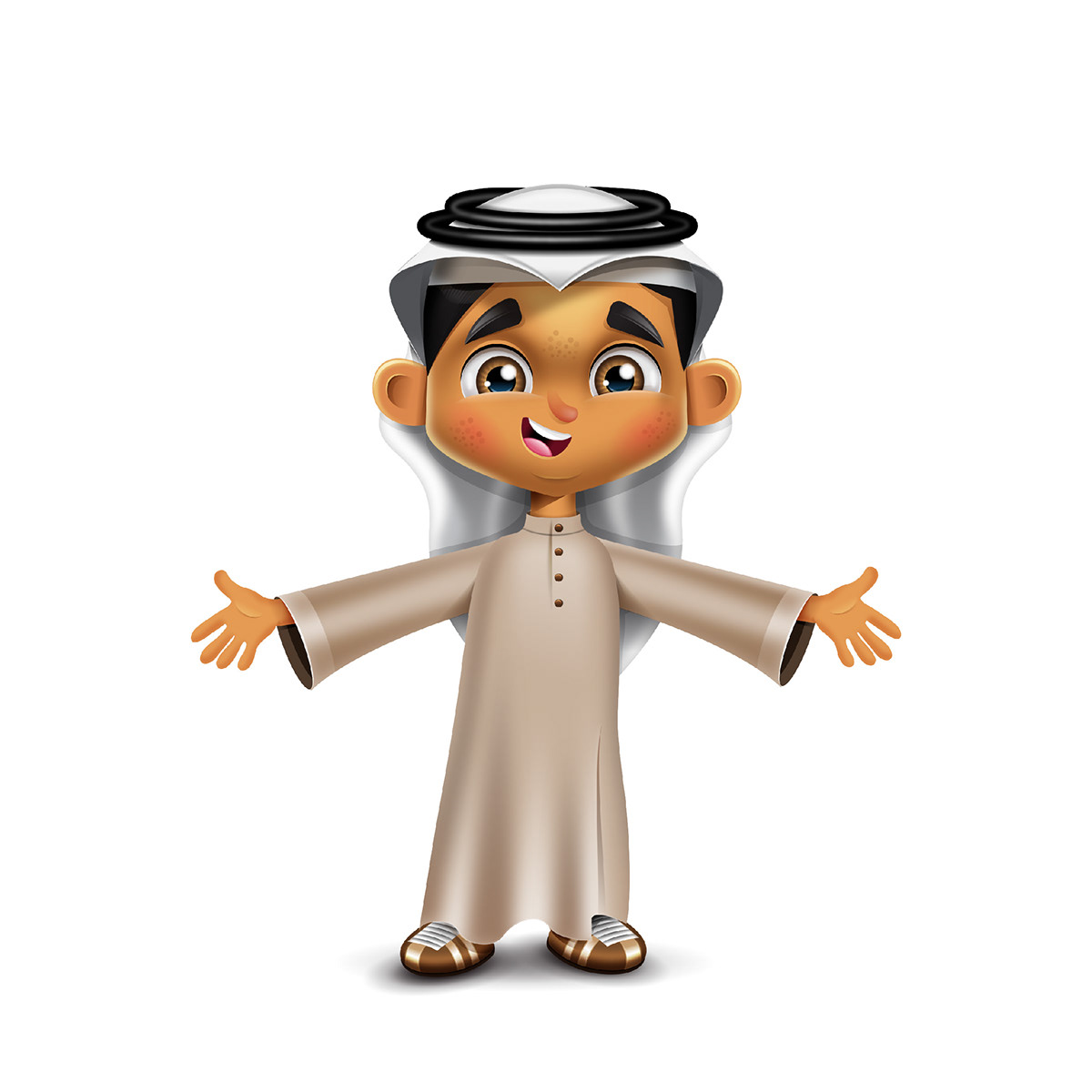 2D art Arab character cartoon character characters creatures eagle character Kids Character Muslim designer serag basel tiger character بانر موقع