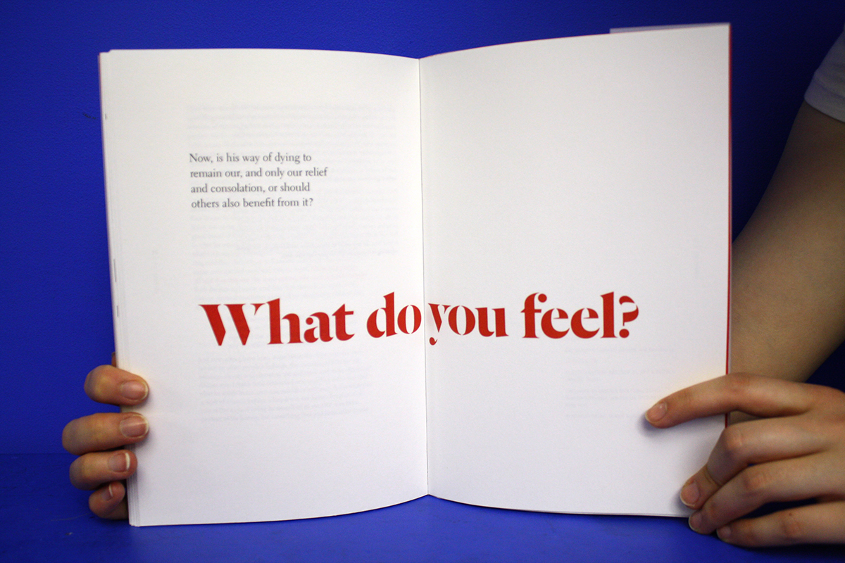 euthanasia book design Aldous Huxley Expressive Typography print letter GD2015