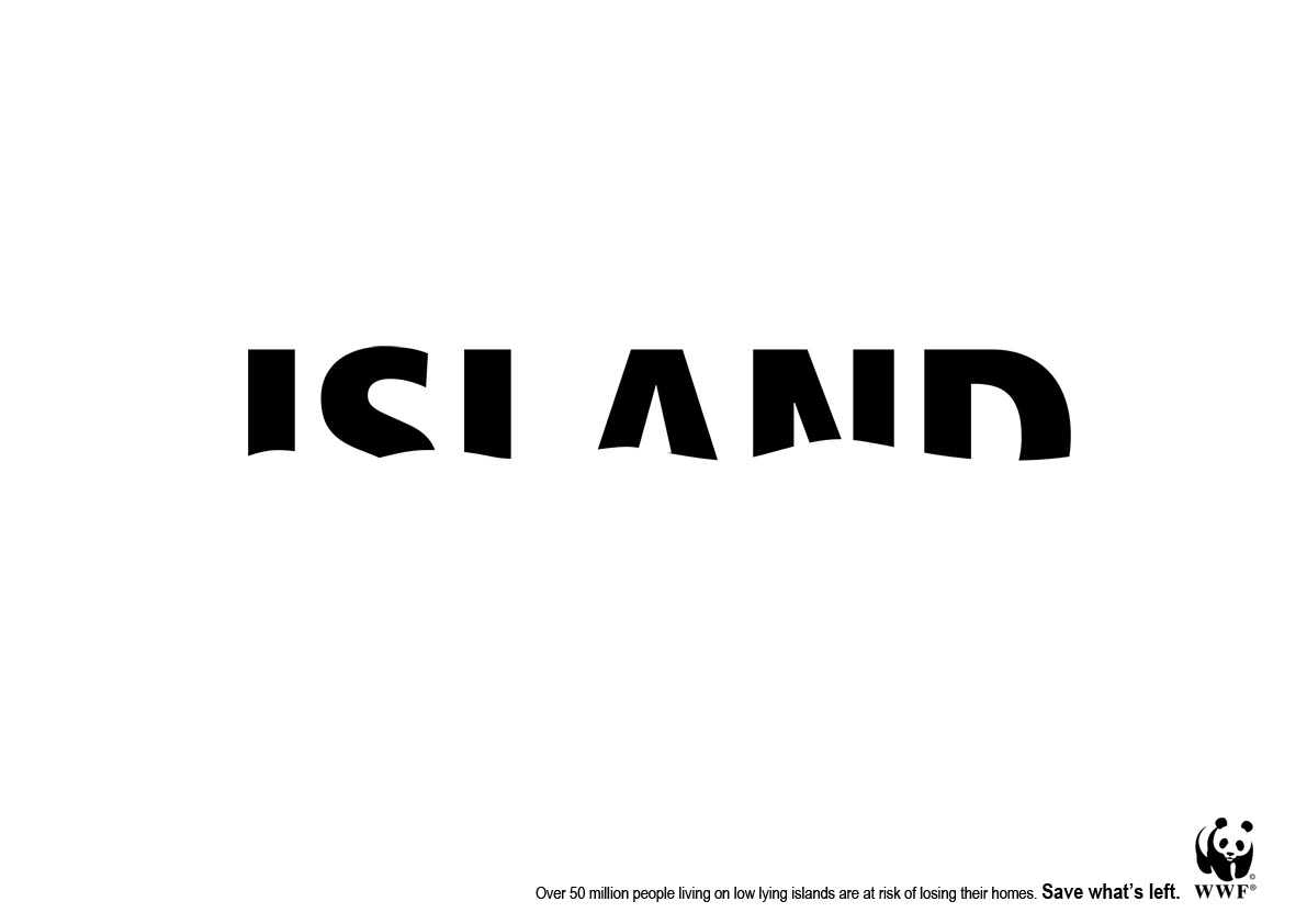 WWF graphic design  Advertising  print text typography   social enviroment