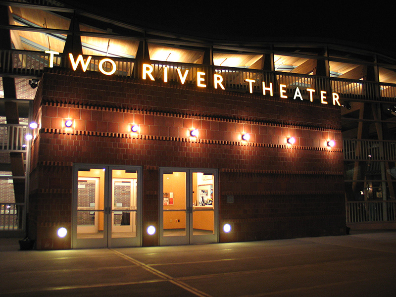 theater  new jersey Signage wayfinding performance hall cultural Theatrical box office Architectural Signage pictograms Performance drama neon Theater Graphics