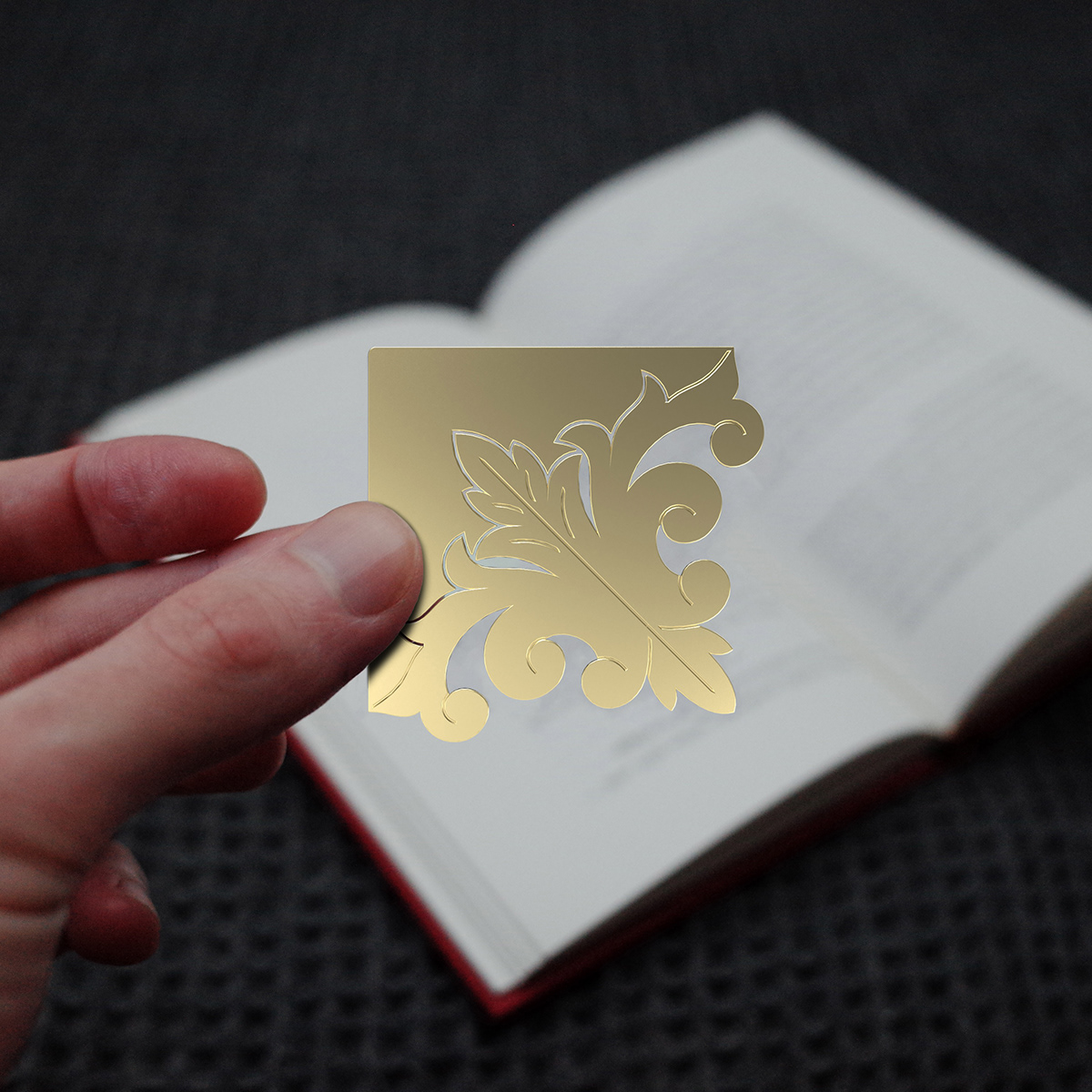 bookmark metal small corner subtile book words Classical brass gold