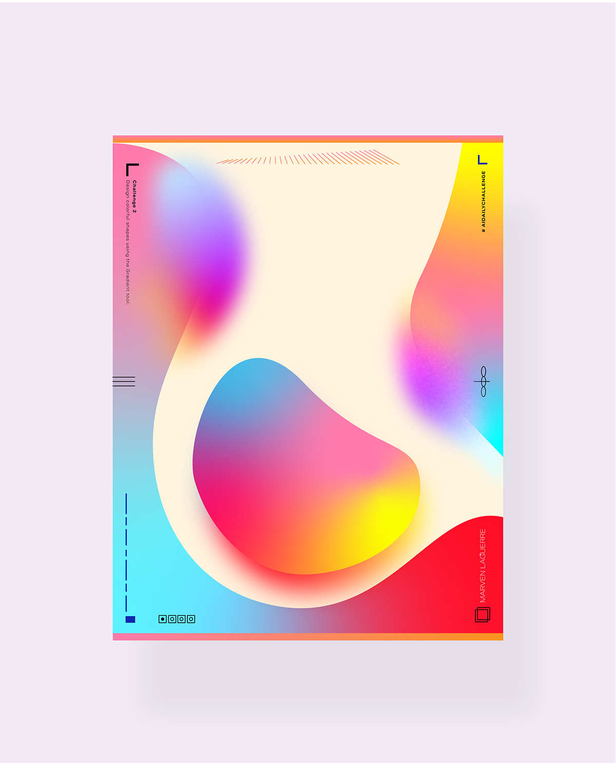 color design Illustrator aidailychallenge aidailychallenges experiment graphic design  julia masalska Adobe Portfolio Poster Design