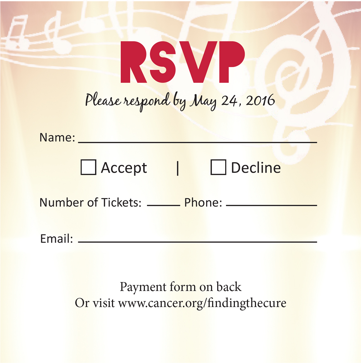 Invitation rsvp additional information card