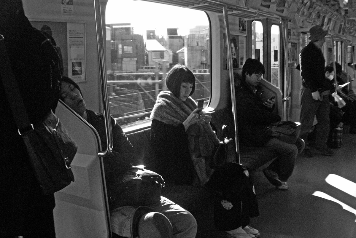 people postcards japan tokyo Candids black and white shots