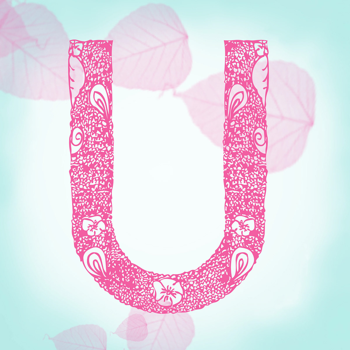 floral  futura handmade detailed font type Illustrator photoshop letters