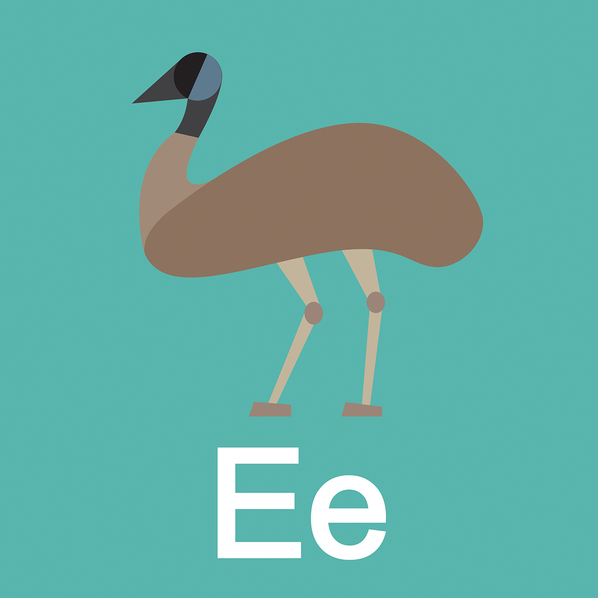 vector Illustrator geometric alphabet animals