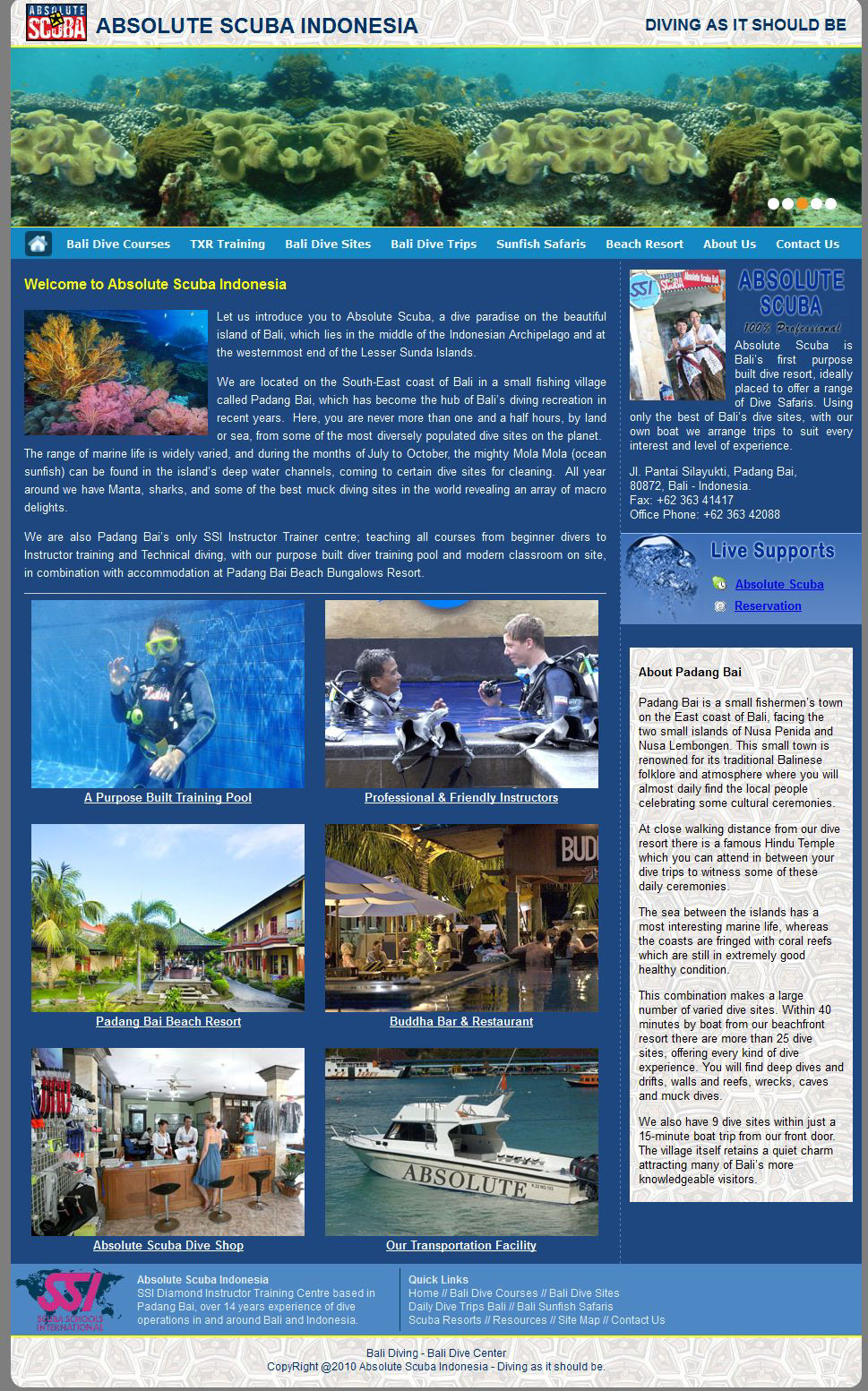 Diving Website