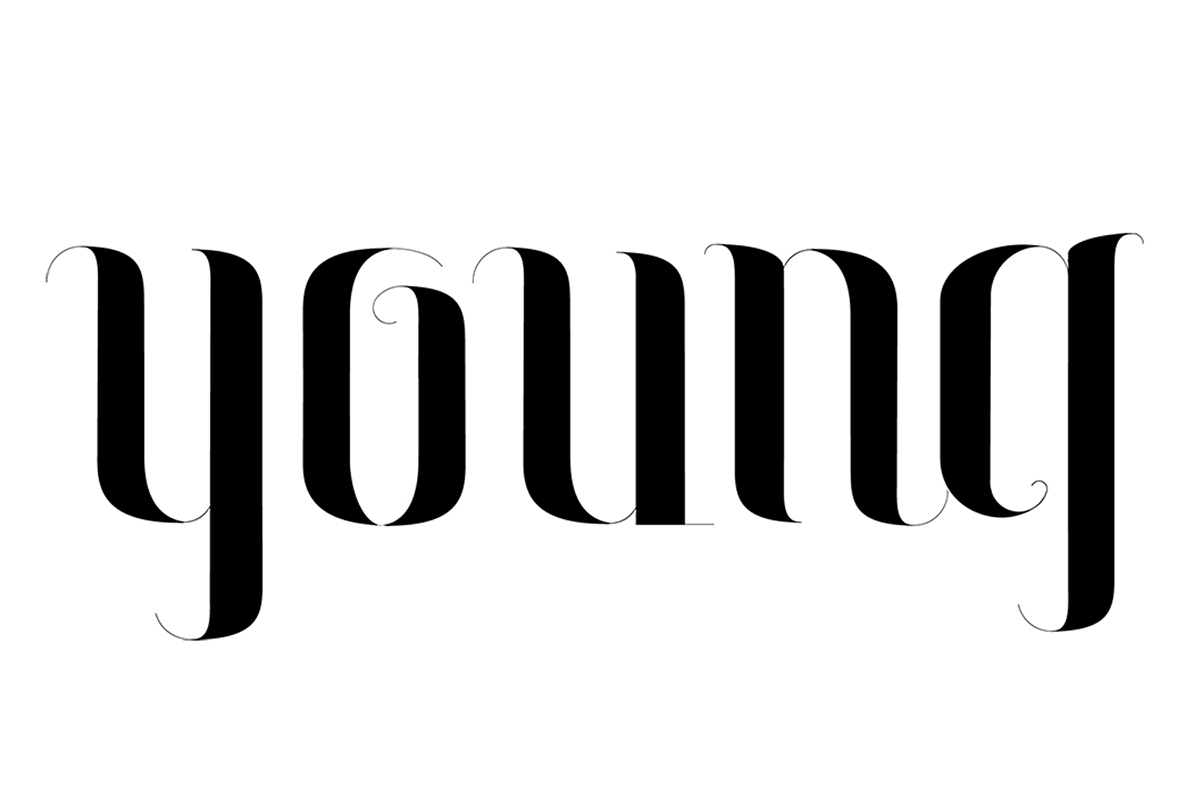 typo Typeface font orchid gothic Nature movement frail bold free delicate elegant Fragile Script black