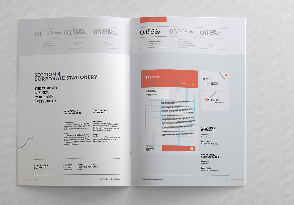 a4 brand brand guide brandbook Corporate Identity egotype Guide guidelines identity infographics manual minimal print Proposal rw