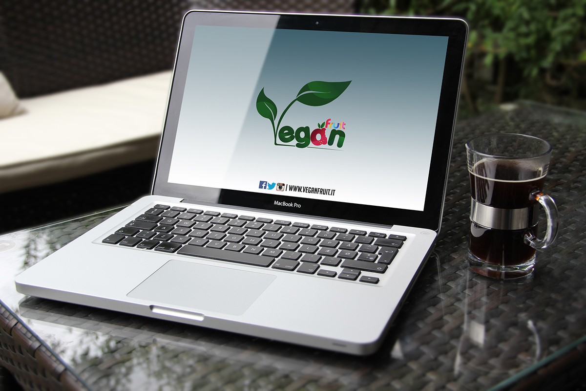 logo vegan Fruit brand graphic