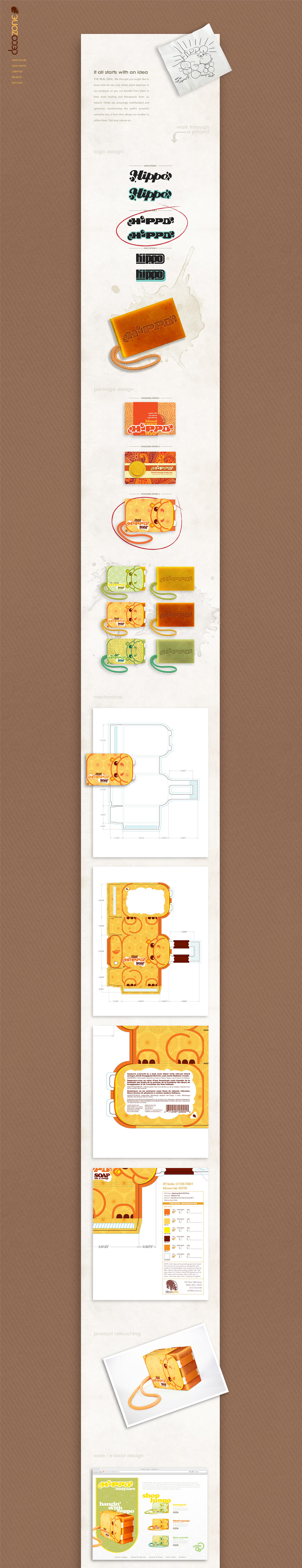 hippo soap rope orange decozone design mechanical Production Webdesign napkin die strike color break Web photo