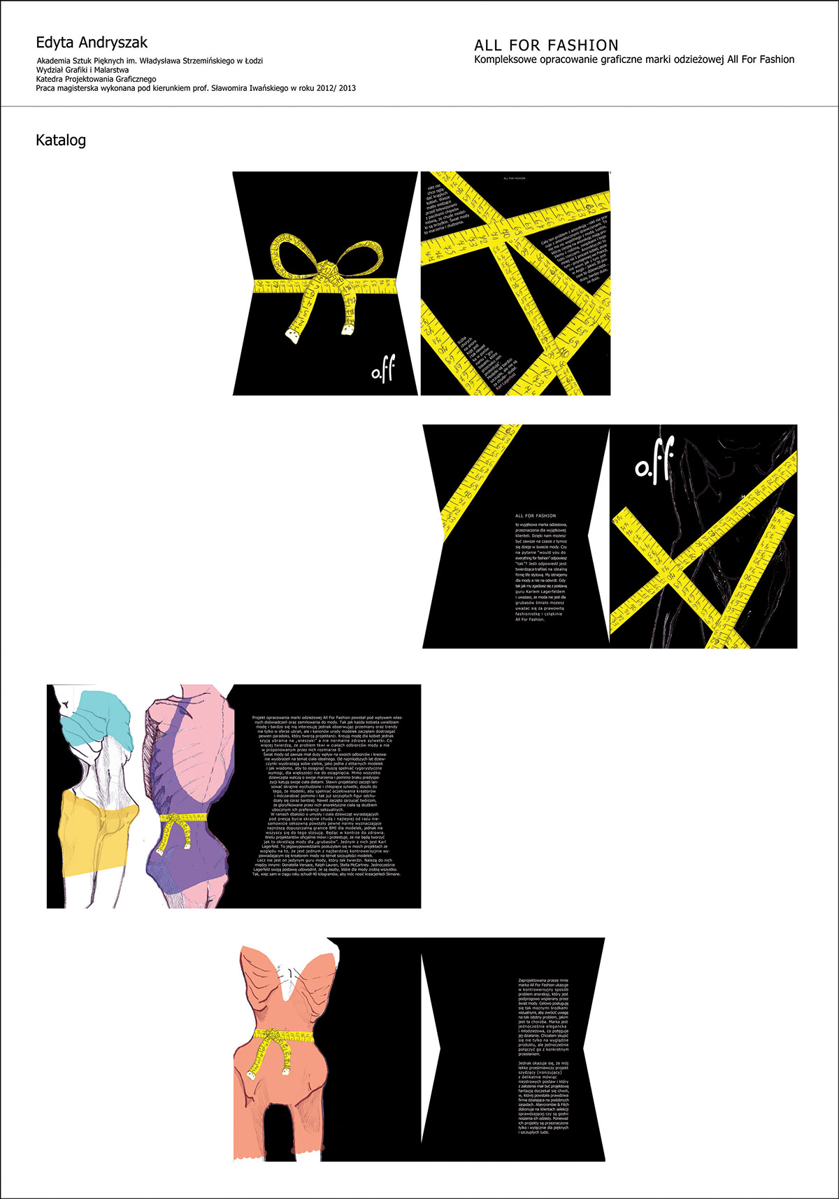 plakat poster package Andryszak edyta rysunki anorexia brand woman
