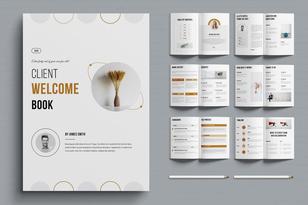 welcome Guide welcome guide template InDesign brochure Layout book Guidebook editable