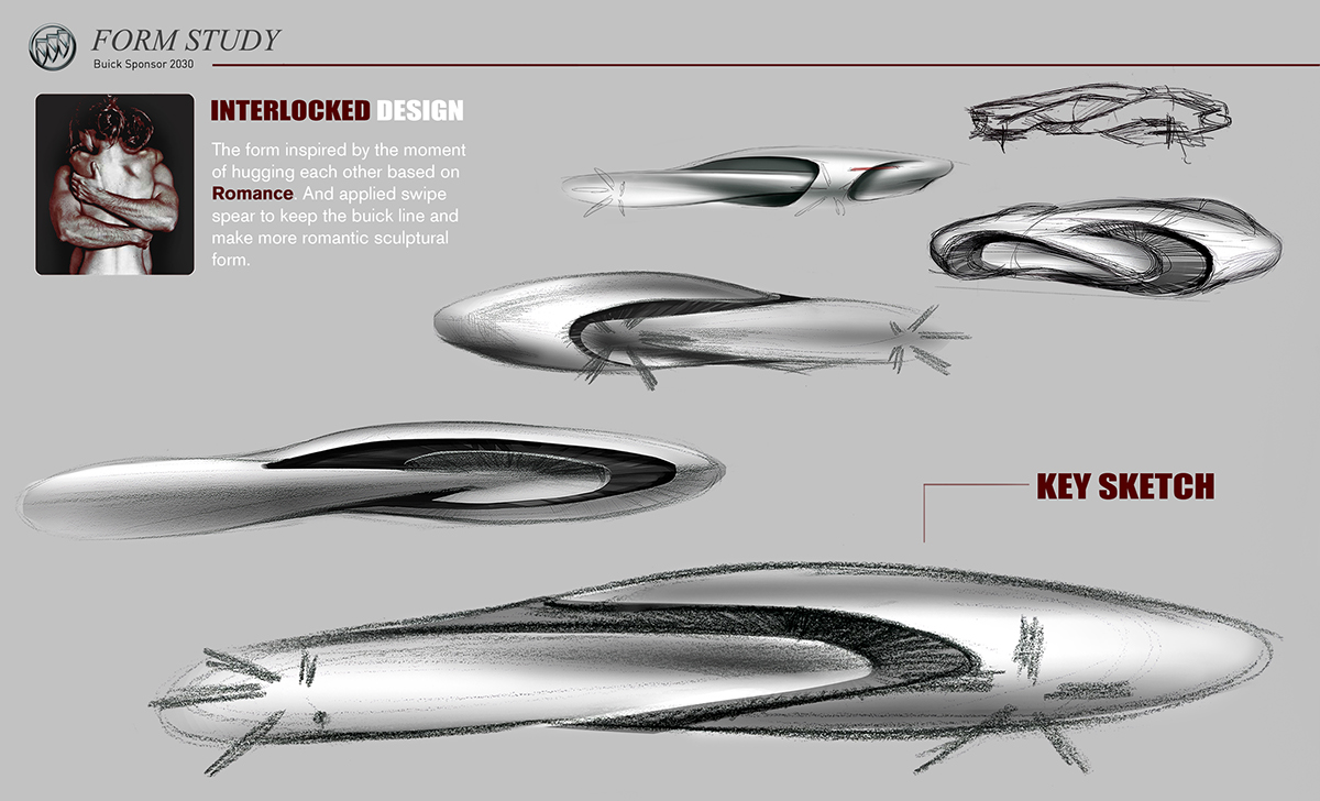 car Transportation Design sketch rendering