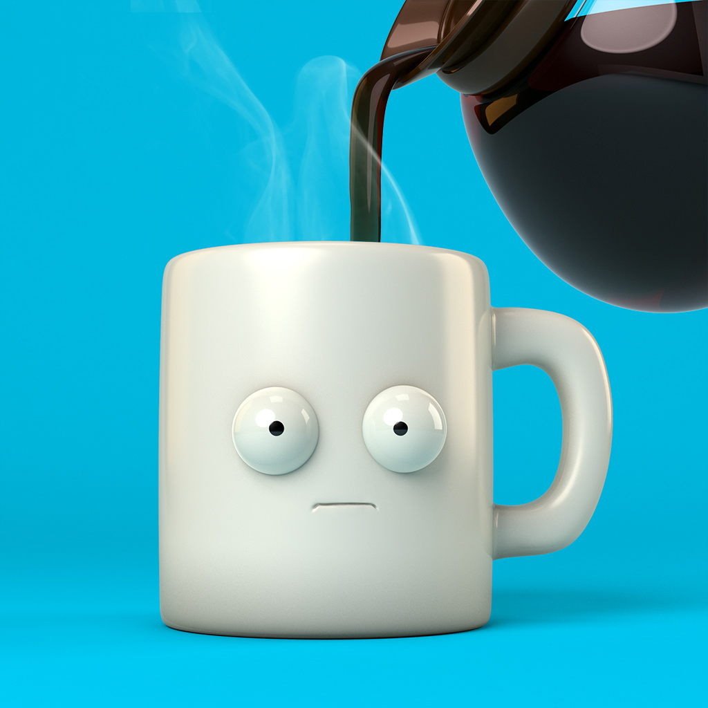 CGI Coffee Character
