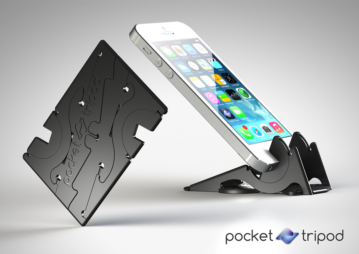 pocket tripod Kickstarter Geometrical Stand 3D virtual iphone photo stabilize shake video tripod