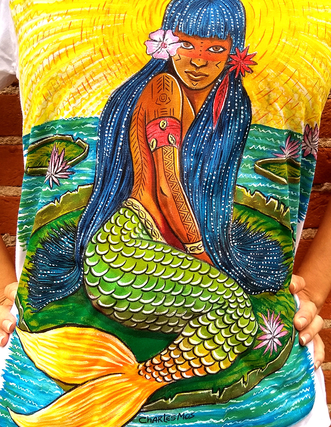 criaturas fantasticas cultura indígena iara ilustration indigenous mermaid mitologia mitologia brasileira photoshop sereias