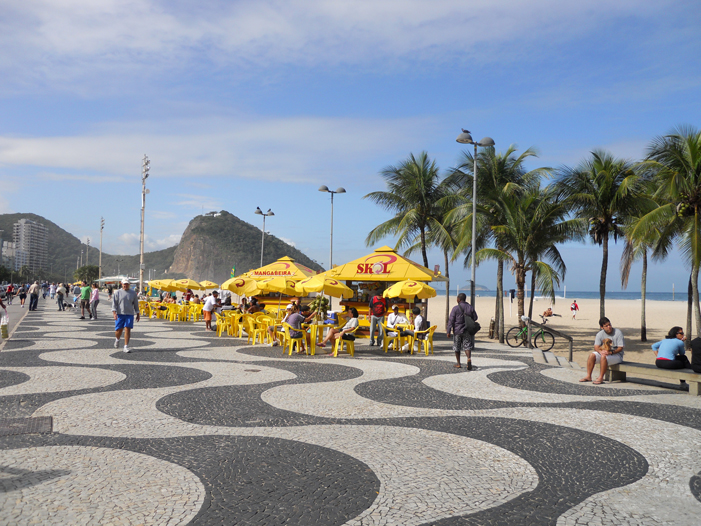 reel Brazil film festival yellow green helvetica pattern copacabana beach Booklet poster