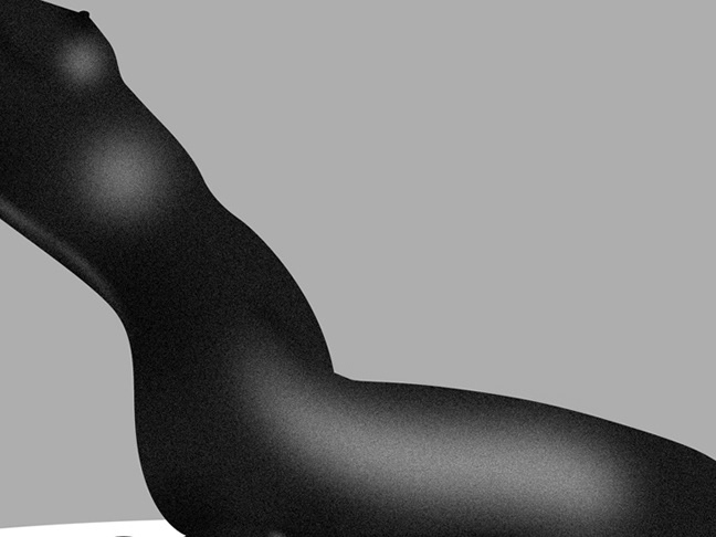 shadow figure woman nude geometric symbolic surreal drips black Melancholy