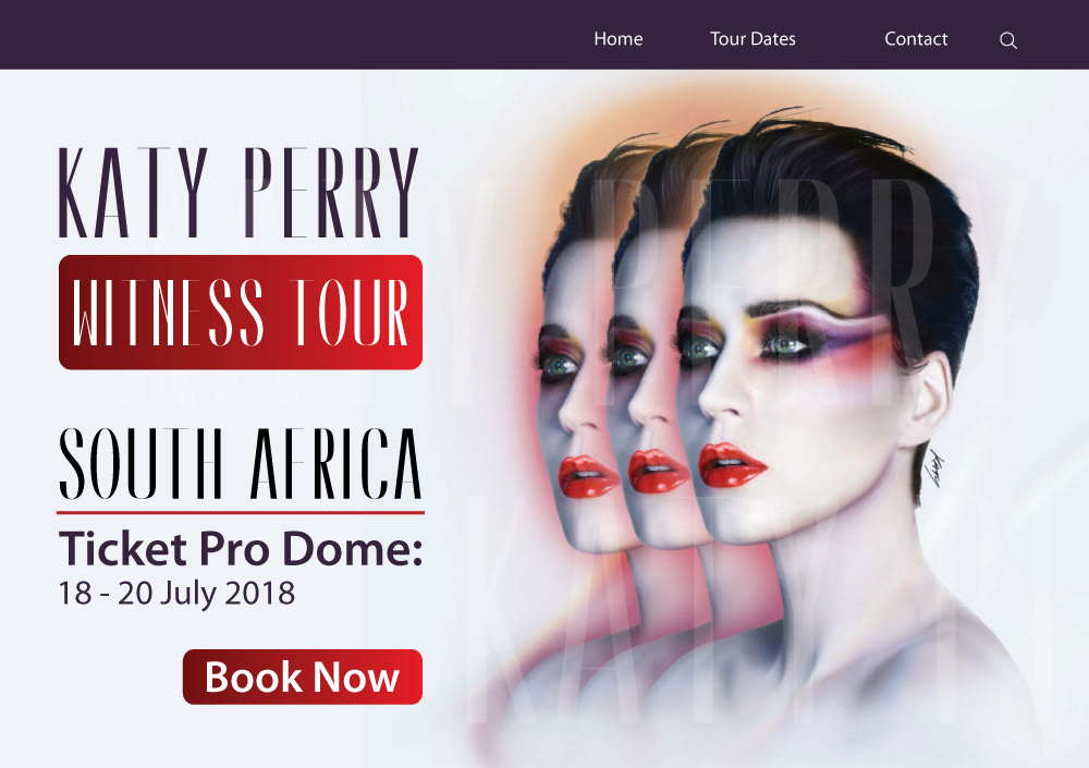 Katy Perry ux UI Layout Web design digital design