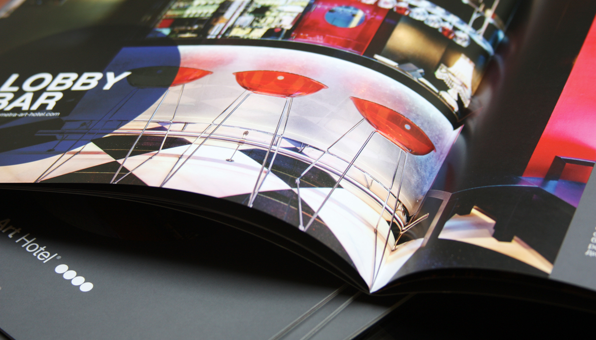 brochure Booklet demetra art hotel photos furniture Interior carpet restaurant Hall Lobby bar
