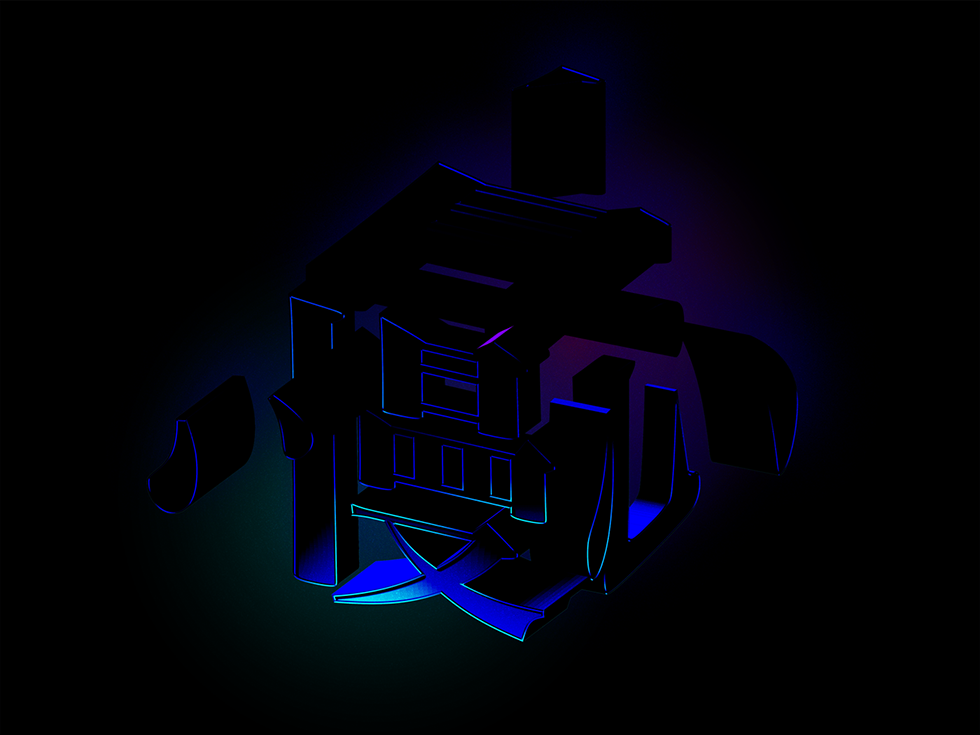 japanese kanji lettering neon futuristic Cyberpunk asian colorful Isometric psychedelic