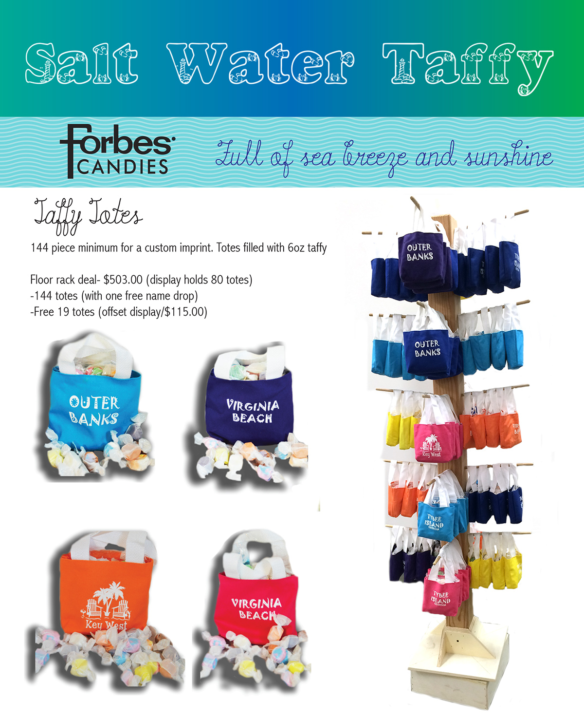Forbes Candy marketing materials creative ad design Multimedia  beach manufacturing wholesale taffy