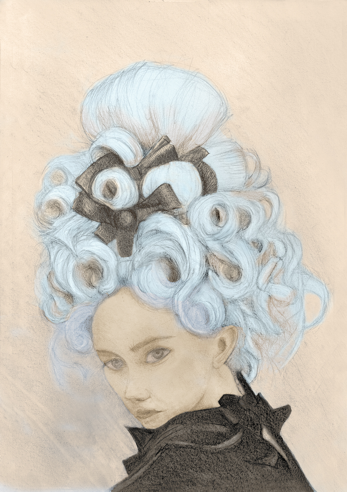 ai art artificial intelligence digital illustration Drawing  hairstyle model portrait sketch woman