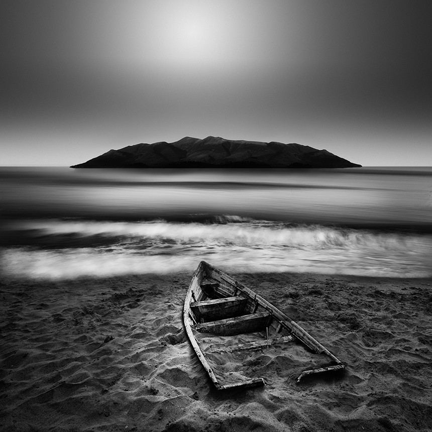 landscapes pier sea black and white long exposure fine art Greece