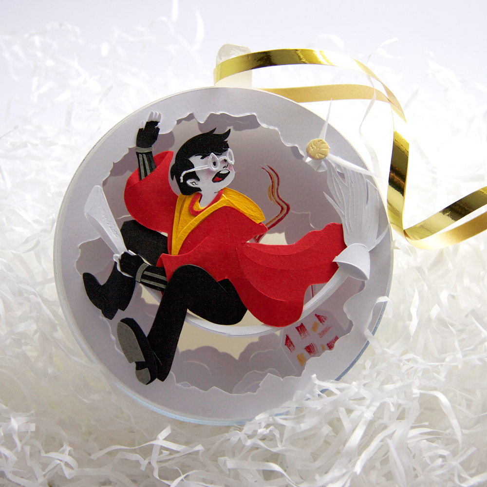 harry potter paper art crafts   graphic design  ILLUSTRATION  Christmas happy new year