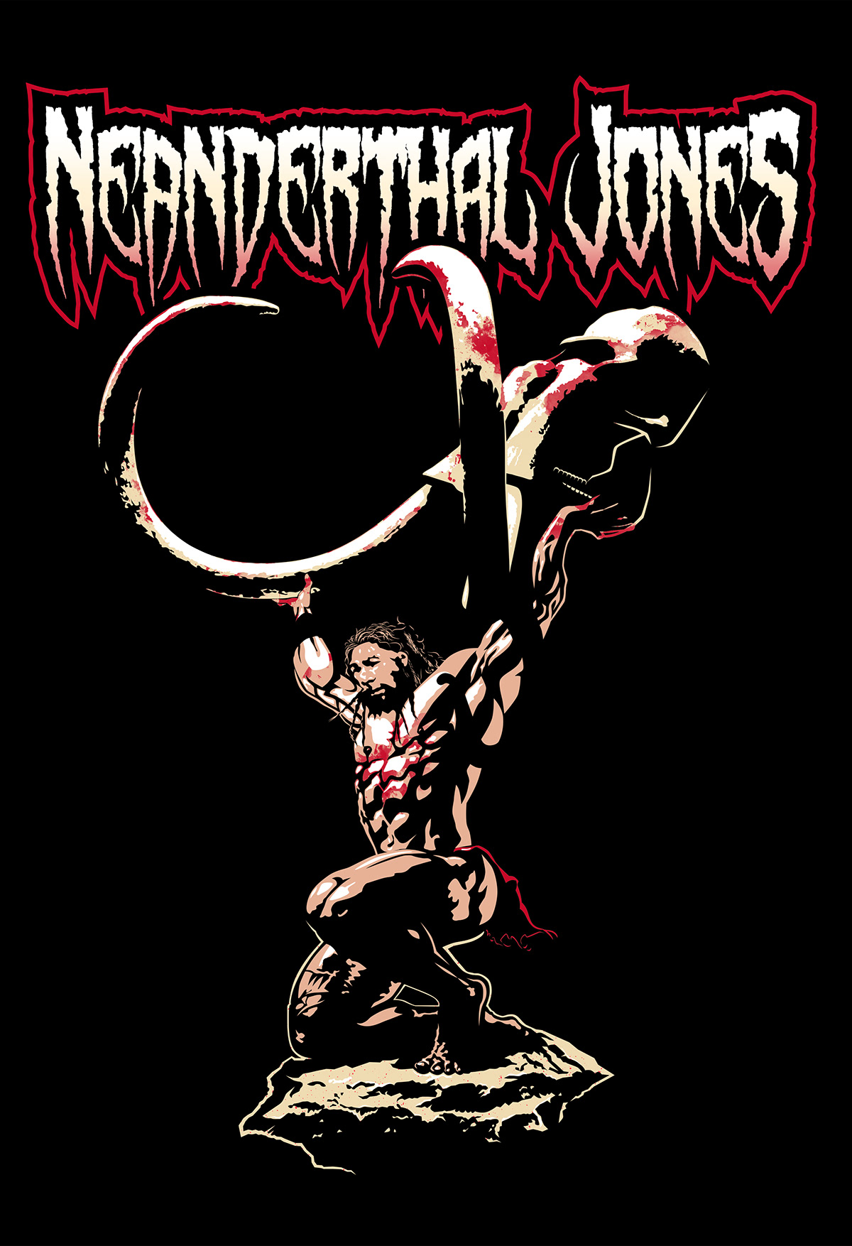 Album artwork band cover design Jones neanderthal shirt t-shirt tshirt